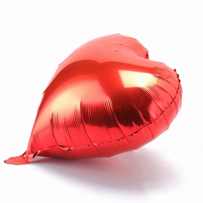 BinaryABC Foil Balloons LOVE Heart Shape Helium Valentines Wedding Birthday Party Decorations Approx 45cm 10 pieces(Red) - Image 5